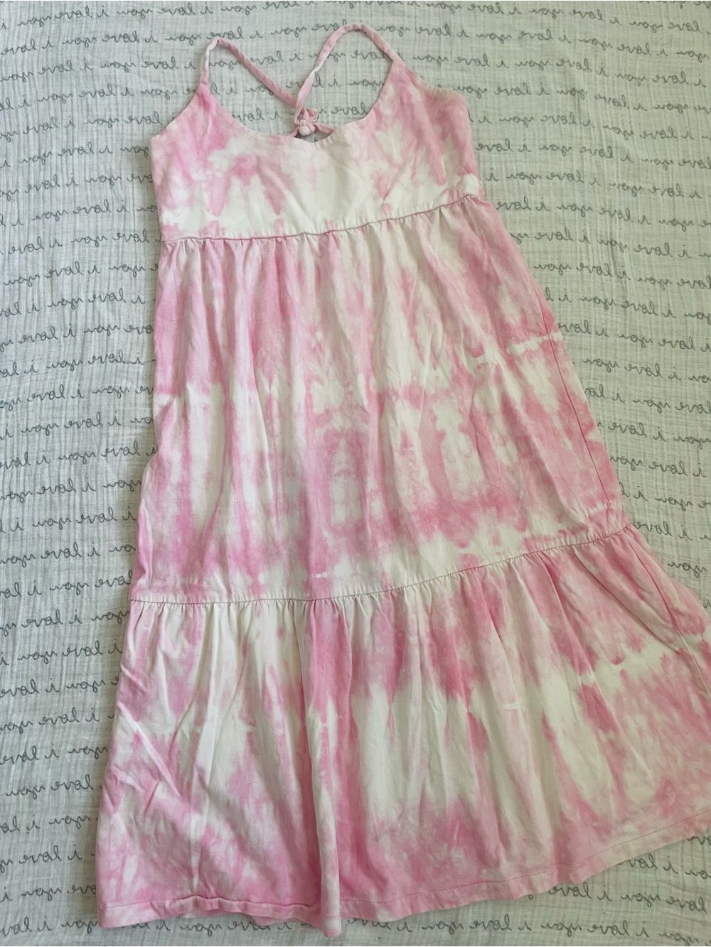 GAP Pink and White Tie-Dye Sundress for Girls